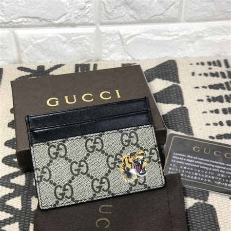 fake gucci card holder mens|gucci trifold wallet for men.